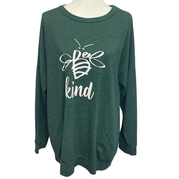 Unbranded Tops - Womens XL Bumble Bee Kind Long Sleeve PolyCotton Long Sleeve Tee w Pockets